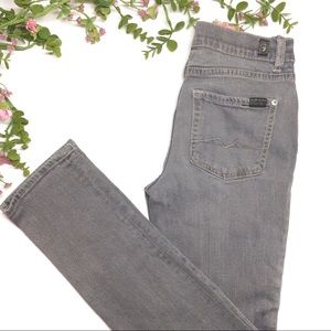 7 For All Mankind Gray Straight Leg Jeans